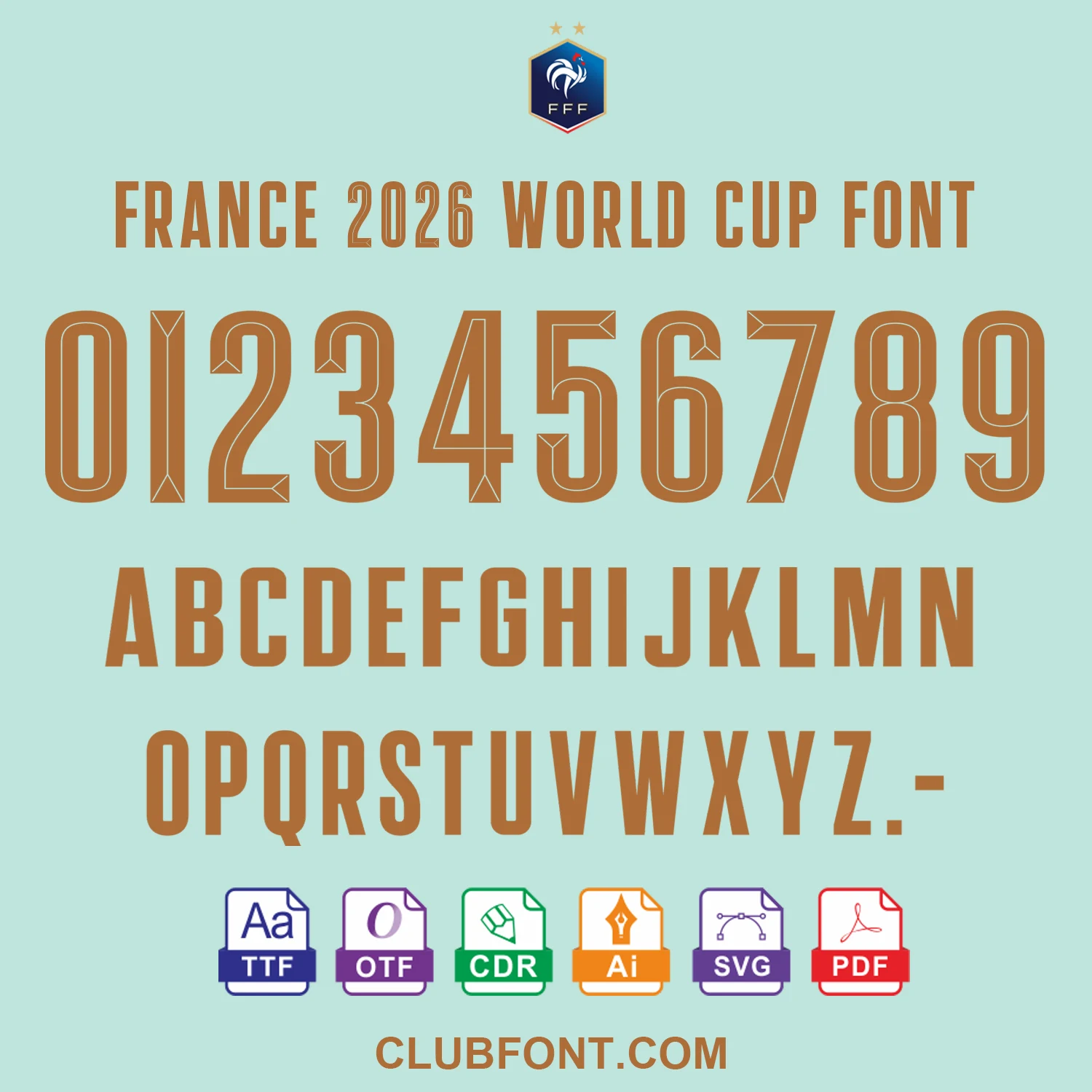 France 2026 World Cup Away Jersey Font - TTF, OTF & Vector Files
