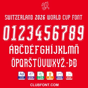 Switzerland 2026 World Cup Font – TTF OTF Vector Files Switzerland 2026 World Cup Font TTF OTF CDR PDF Vector Download