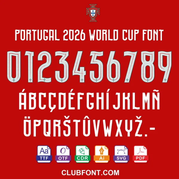 Portugal 2026 World Cup Font Download