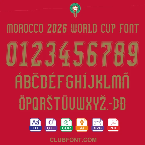 Morocco 2026 World Cup Font Pack Morocco 2026 World Cup Font Preview – TTF OTF Vector