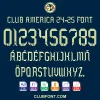 Club America 2024-25 Away Font Club América 2024-25 Kit Font – TTF OTF CDR PDF Vector