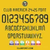 Club América 2024-25 Kit Font – TTF OTF CDR PDF Vector Preview Club América 2024-25 kit font preview on Nike home jersey – TTF OTF CDR PDF vector files