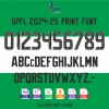 SPFL 2024-25 Font Preview – TTF OTF CDR PDF Vector Download SPFL 2024-25 font preview showing full alphabet and numbers in TTF OTF CDR PDF vector formats